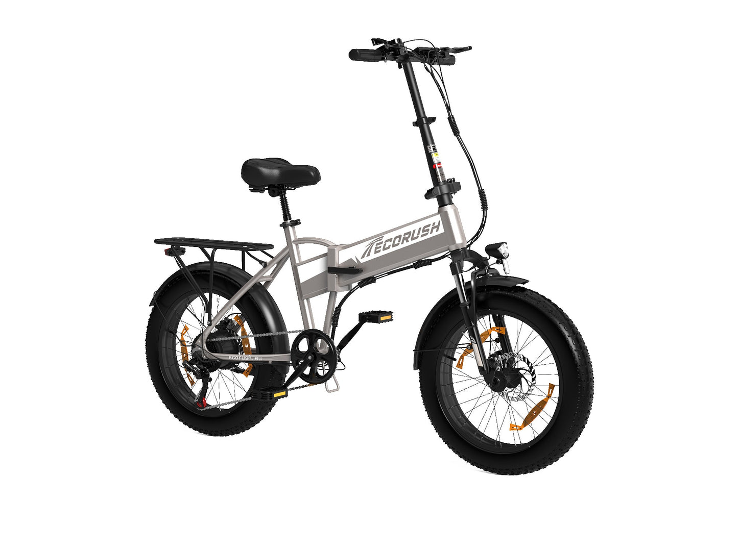 ECORUSH ER10S Bicicletta Elettrica Fuoristrada – Pneumatici 20×4.0", Sospensione, Cambio Shimano 7 Velocità
