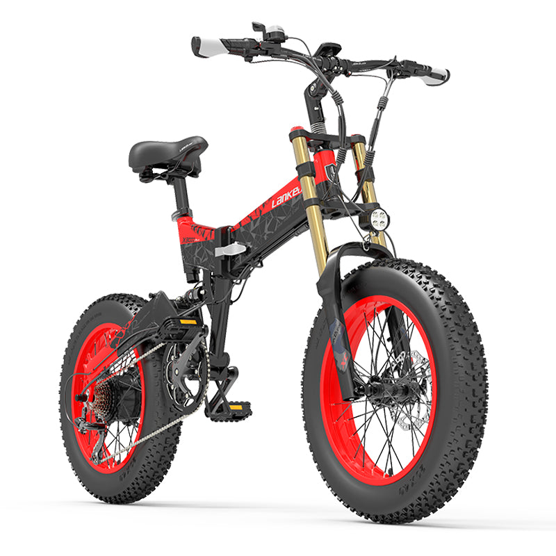 LANKELEISI X3000 Plus Bicicletta Elettrica da Neve con Pneumatici Fat