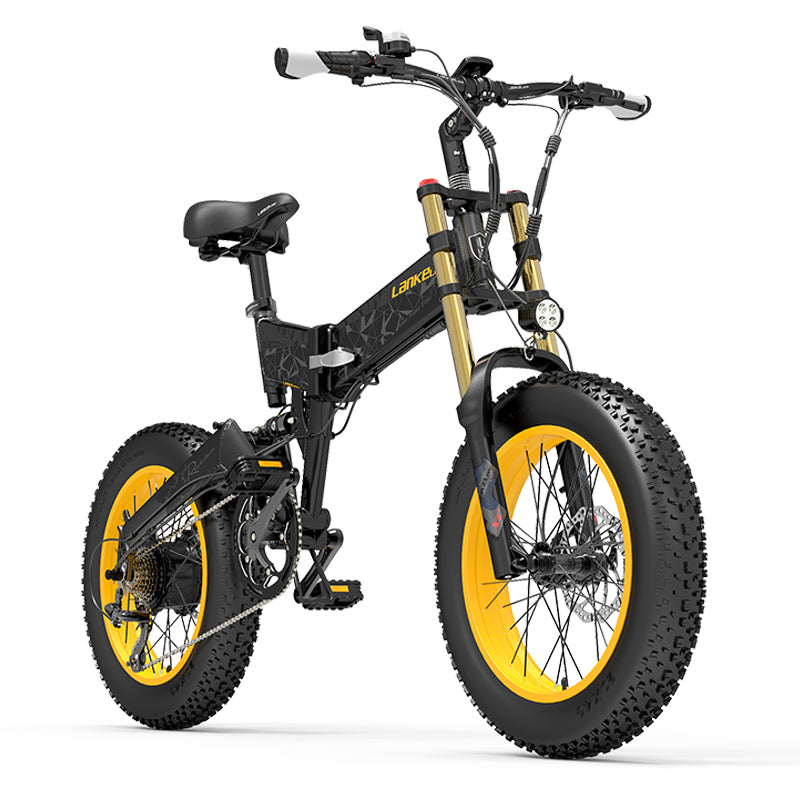LANKELEISI X3000 Plus Bicicletta Elettrica da Neve con Pneumatici Fat