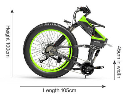 Bezior X1500 1500W bicicletta elettrica pieghevole da montagna 100km
