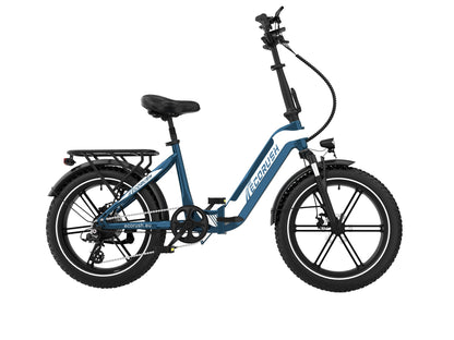 ECORUSH  ECO R2 E-Bike Pieghevole 20×4.0" – Motore 250W, Batteria 48V, Sospensione e Pneumatici Fuoristrada