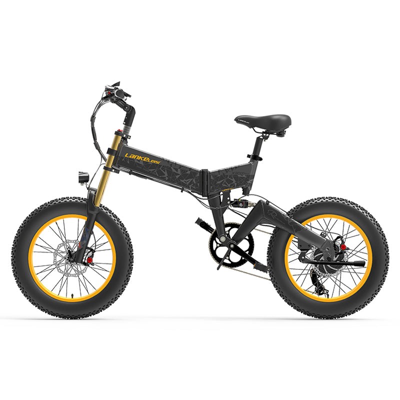 LANKELEISI X3000 Plus Bicicletta Elettrica da Neve con Pneumatici Fat