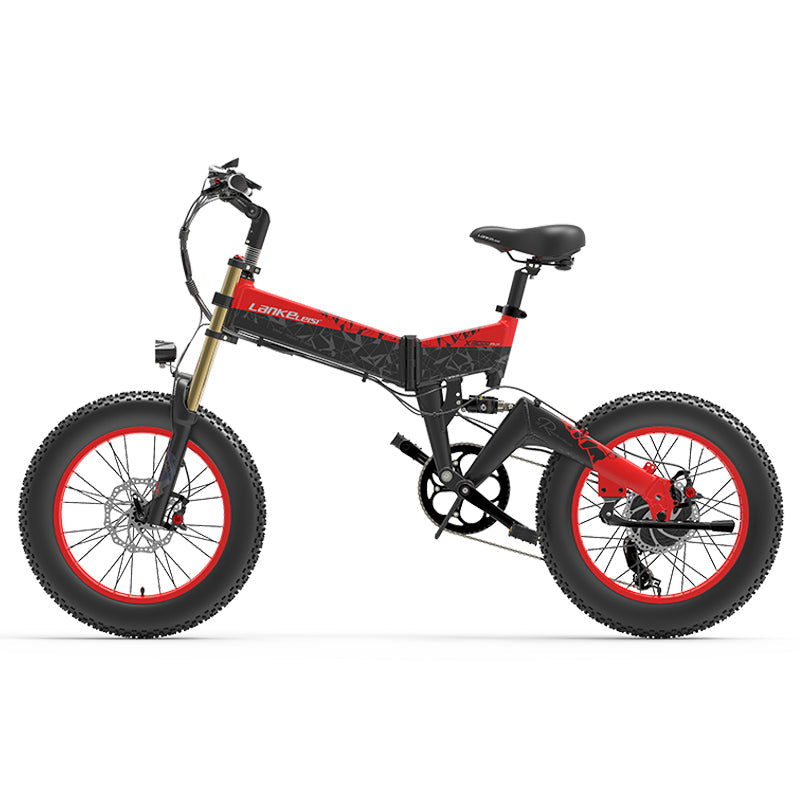 LANKELEISI X3000 Plus Bicicletta Elettrica da Neve con Pneumatici Fat