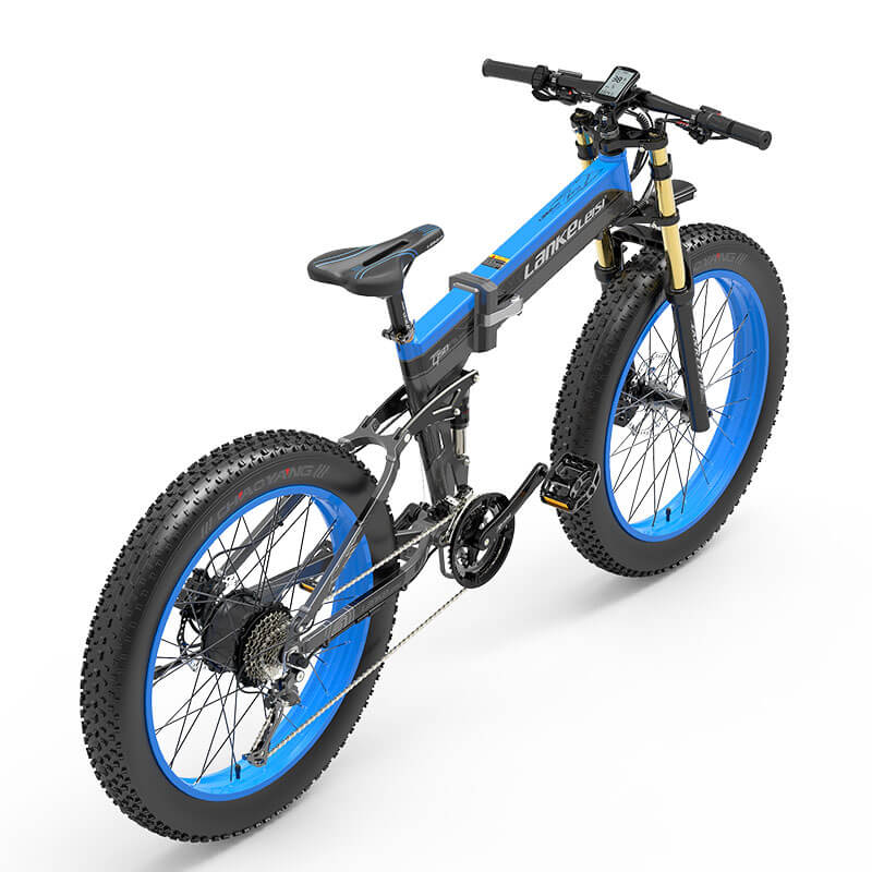 LANKELEISI XT750 Plus Bicicletta Elettrica da Montagna con Forcella Grande e Pneumatici Fa