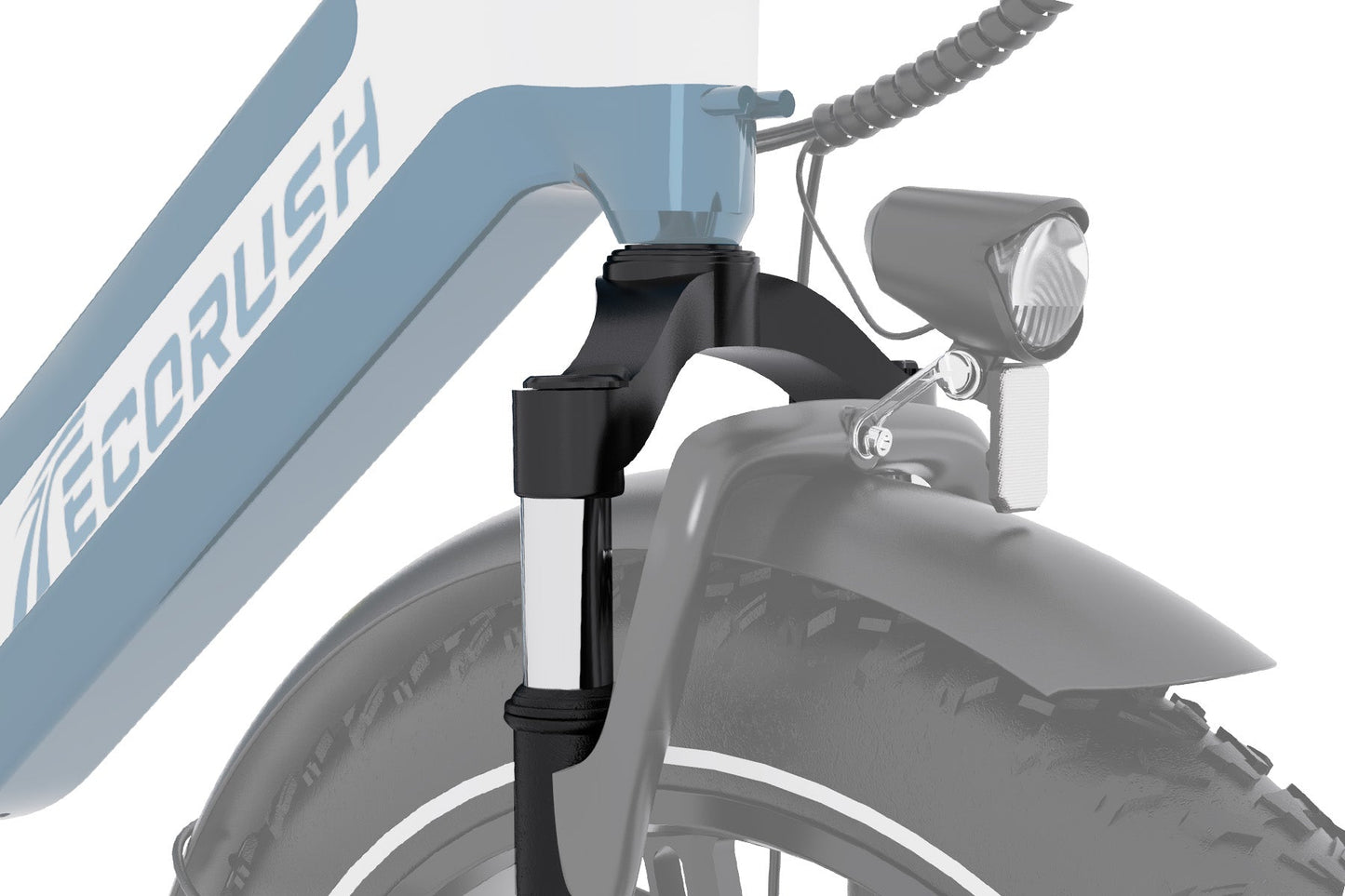 ECORUSH  ECO R2 E-Bike Pieghevole 20×4.0" – Motore 250W, Batteria 48V, Sospensione e Pneumatici Fuoristrada