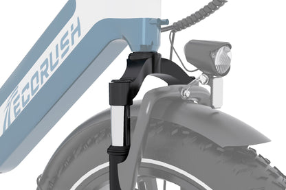 ECORUSH  ECO R2 E-Bike Pieghevole 20×4.0" – Motore 250W, Batteria 48V, Sospensione e Pneumatici Fuoristrada