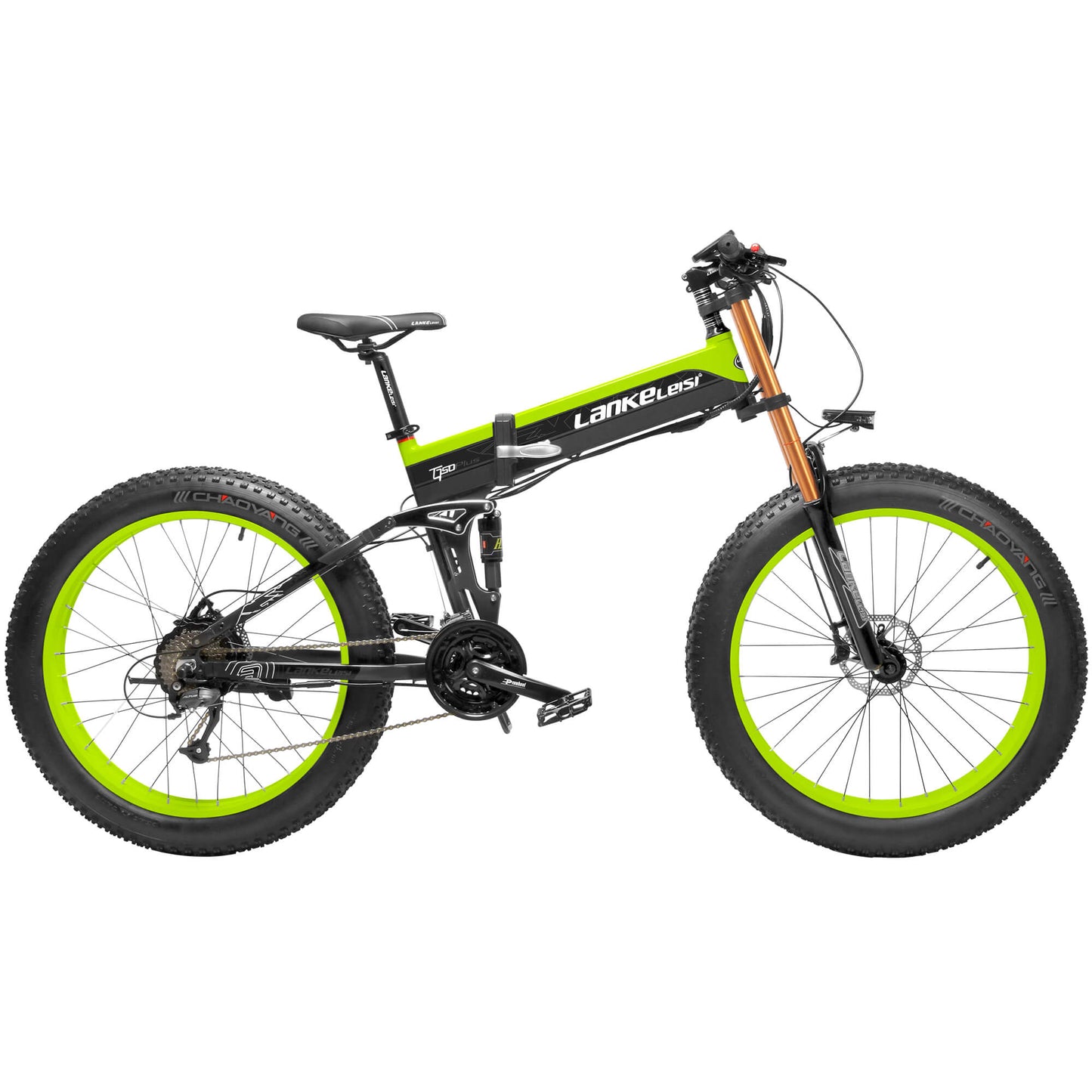 LANKELEISI XT750 Plus Bicicletta Elettrica da Montagna con Forcella Grande e Pneumatici Fa