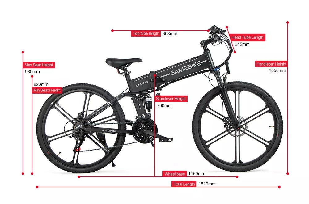 SAMEBIKE LO26  500W Mountain bike elettrica pieghevole
