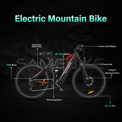 SAMEBIKE XD26-II Bicicletta Elettrica Fuoristrada da 750W