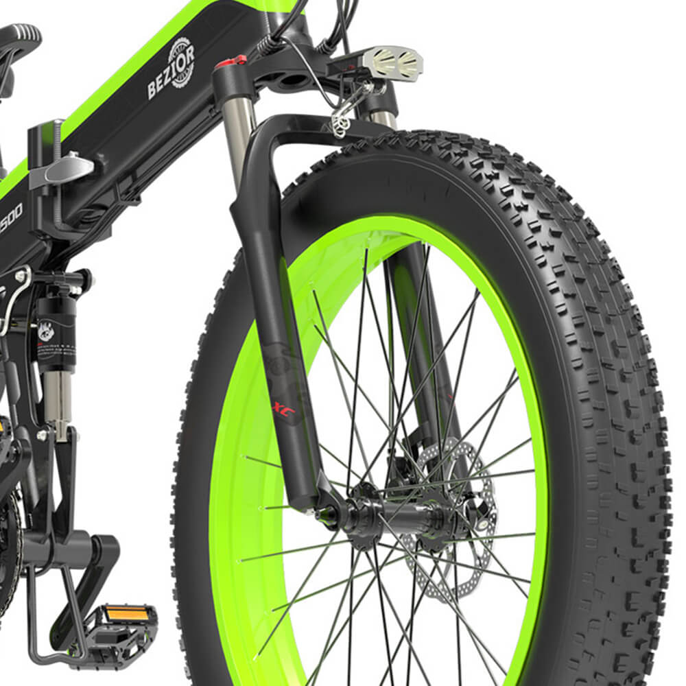 Bezior X1500 1500W bicicletta elettrica pieghevole da montagna 100km