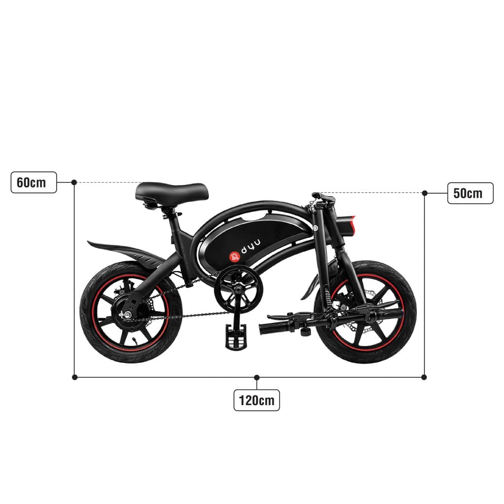 DYU D3F - Bicicletta Elettrica Pieghevole da 14 Pollici