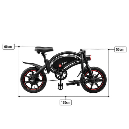 DYU D3F - Bicicletta Elettrica Pieghevole da 14 Pollici
