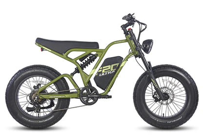 Fafrees F20 Ultra Bicicletta Elettrica con Motore da 750W, Batteria da 48V 25Ah, Pneumatici Fat 20*5.0 e Sistema di Doppia Sospensione