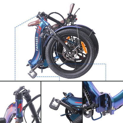 FAFREES F20 Pro Bicicletta Elettrica Pieghevole da Città 250W con Telaio Ribassato