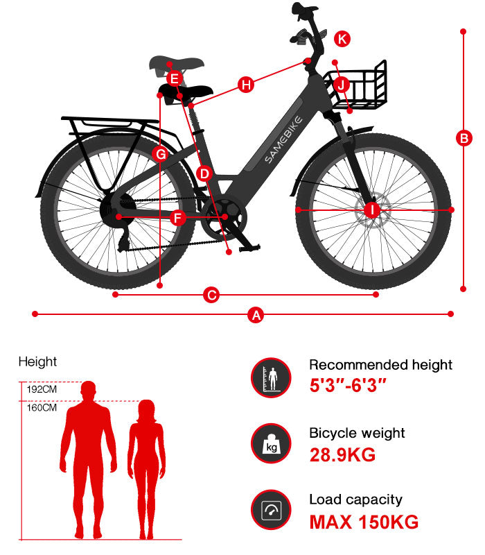 SAMEBIKE RS-A01 Bicicletta Elettrica