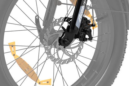 ECORUSH ER10S Bicicletta Elettrica Fuoristrada – Pneumatici 20×4.0", Sospensione, Cambio Shimano 7 Velocità