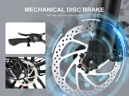 SAMEBIKE C05 Pro Bicicletta Elettrica Pieghevole con Pneumatici Grassi a Passo Basso
