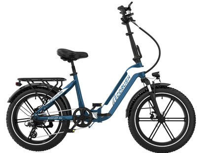 ECORUSH  ECO R2 E-Bike Pieghevole 20×4.0" – Motore 250W, Batteria 48V, Sospensione e Pneumatici Fuoristrada