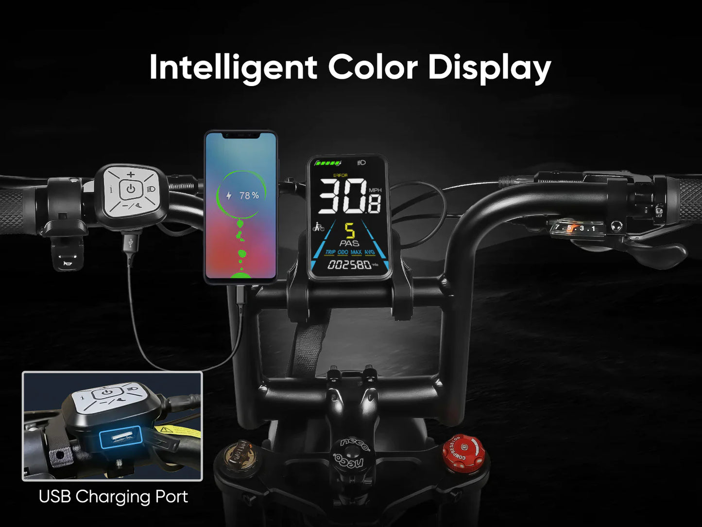 SAMEBIKE M20 Bicicletta Elettrica con Telaio Ultraleggero in Lega di Alluminio e Autonomia di 100 km