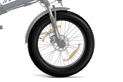 ECORUSH ER10S Bicicletta Elettrica Fuoristrada – Pneumatici 20×4.0", Sospensione, Cambio Shimano 7 Velocità