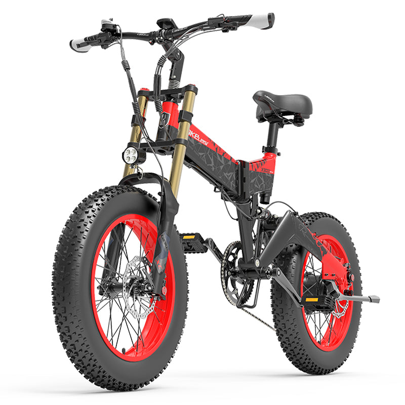 LANKELEISI X3000 Plus Bicicletta Elettrica da Neve con Pneumatici Fat