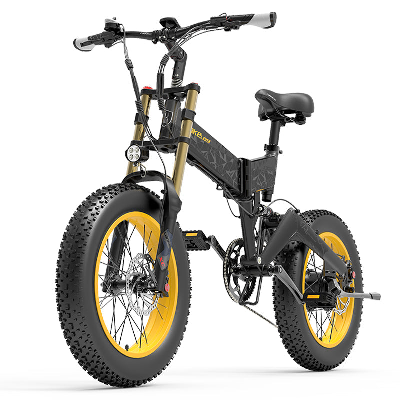 LANKELEISI X3000 Plus Bicicletta Elettrica da Neve con Pneumatici Fat