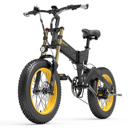 LANKELEISI X3000 Plus Bicicletta Elettrica da Neve con Pneumatici Fat
